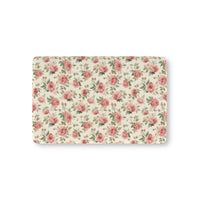 Heirloom Roses fitted crib sheet on a nursery crib mattress