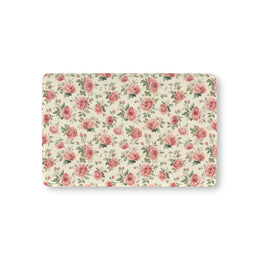 Heirloom Roses fitted crib sheet on a nursery crib mattress