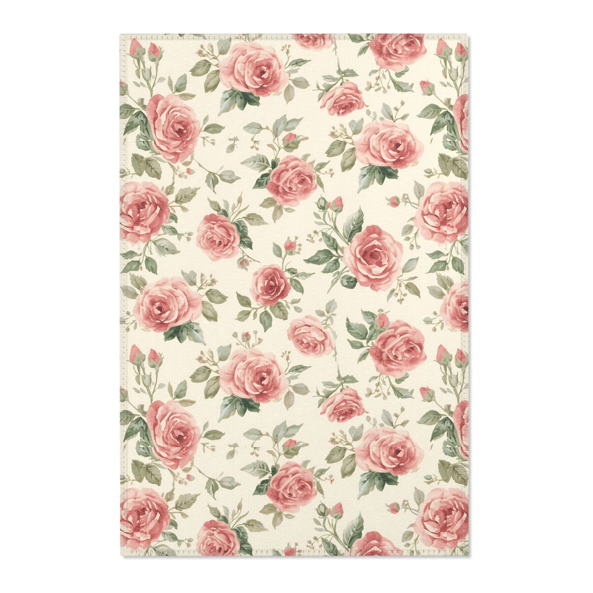 Heirloom Roses nursery area rug in a baby room