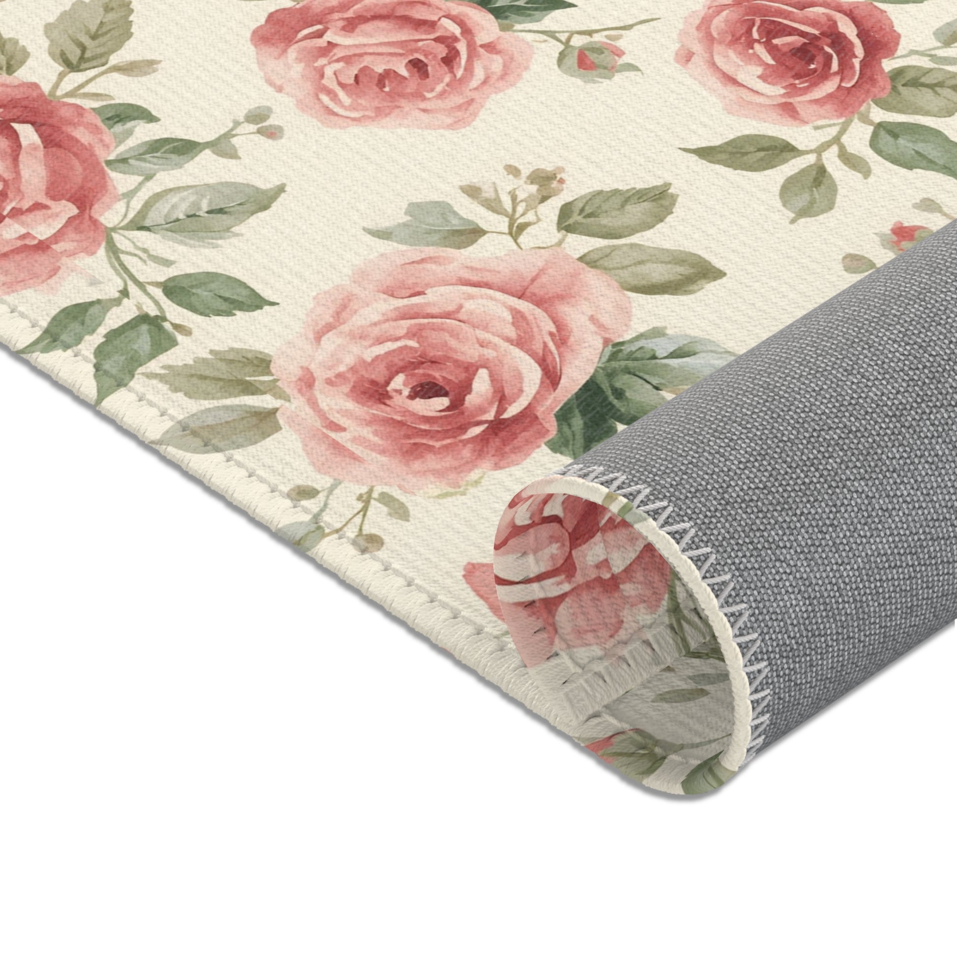 Heirloom Roses area rug in the small size