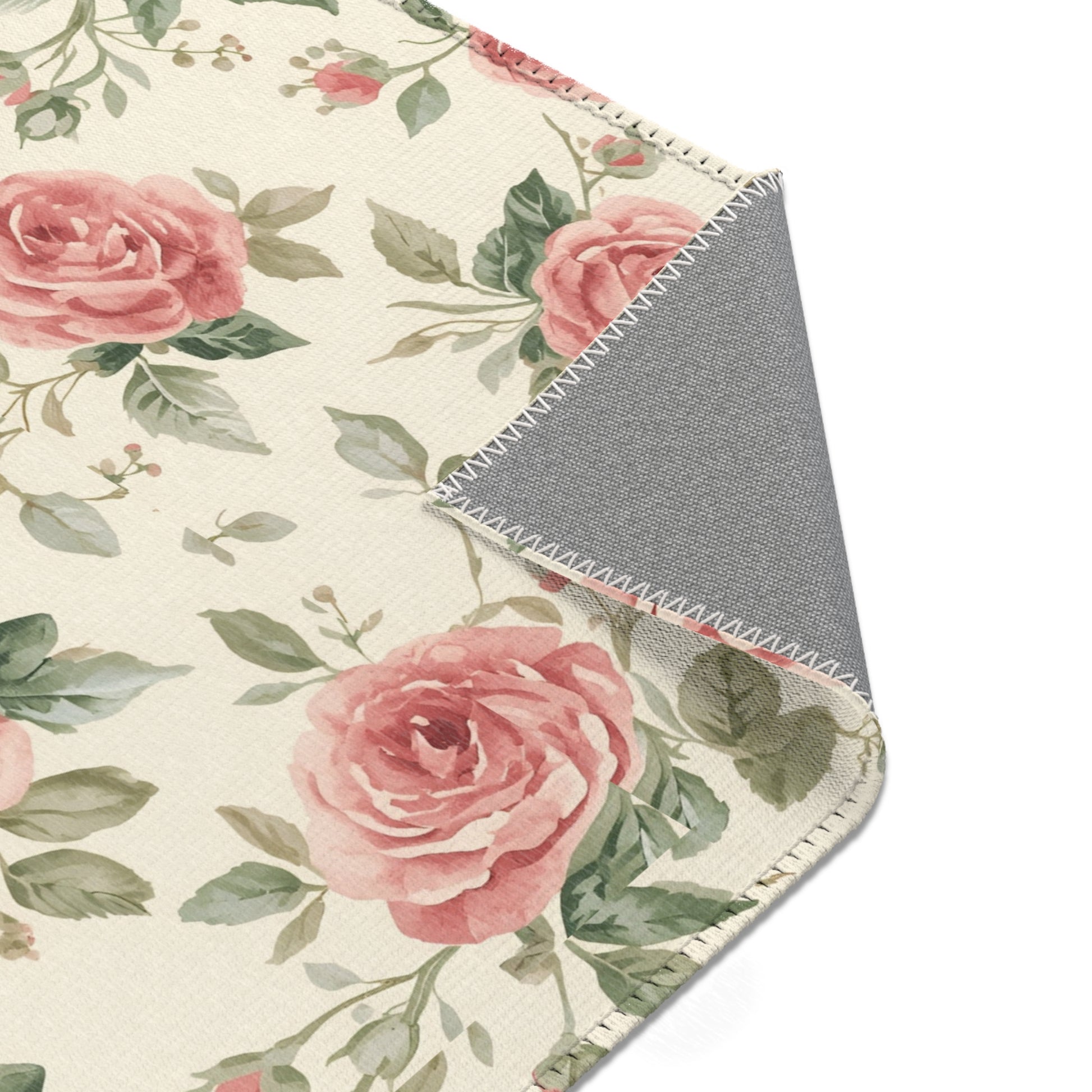 Heirloom Roses area rug in the medium size