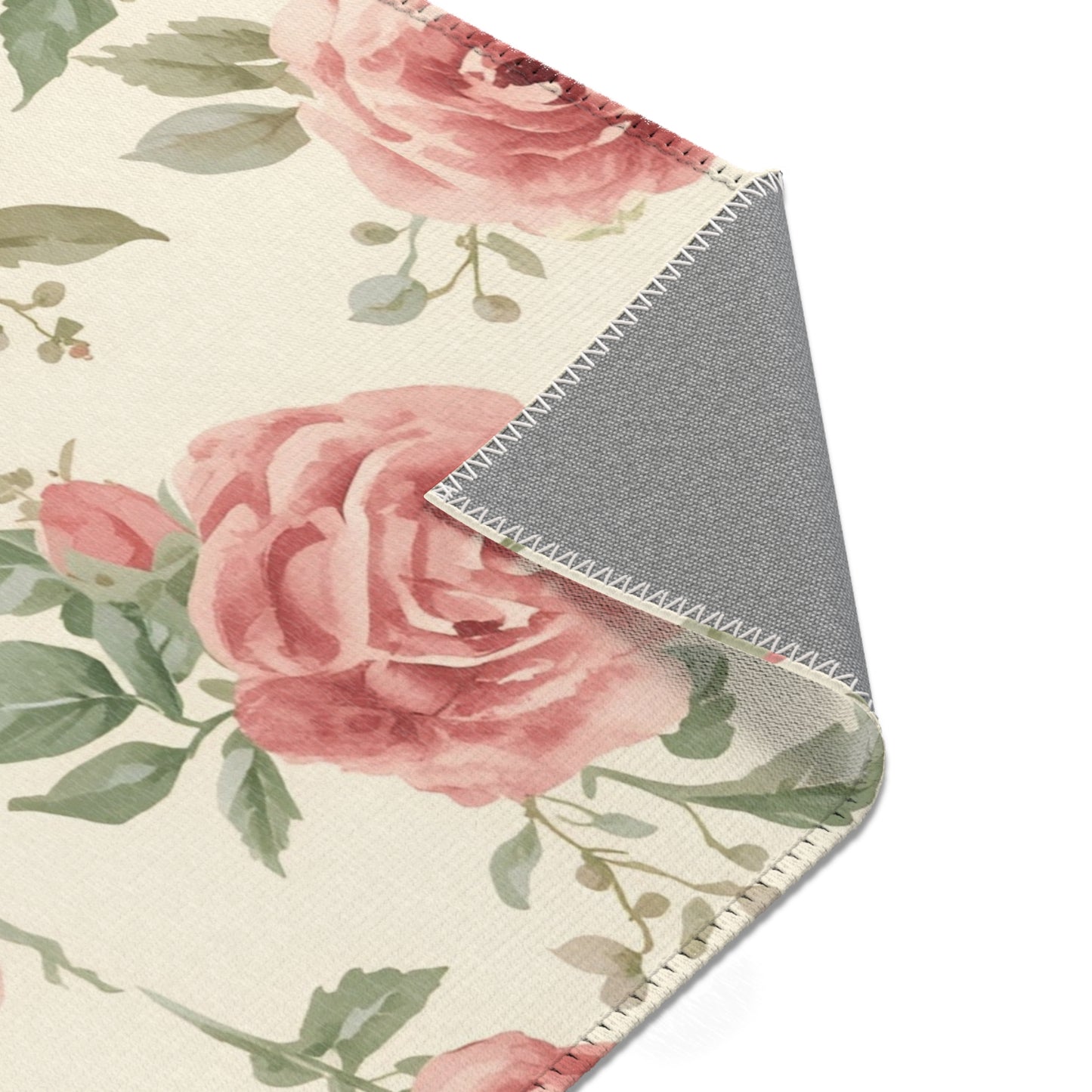 Heirloom Roses rectangular nursery area rug