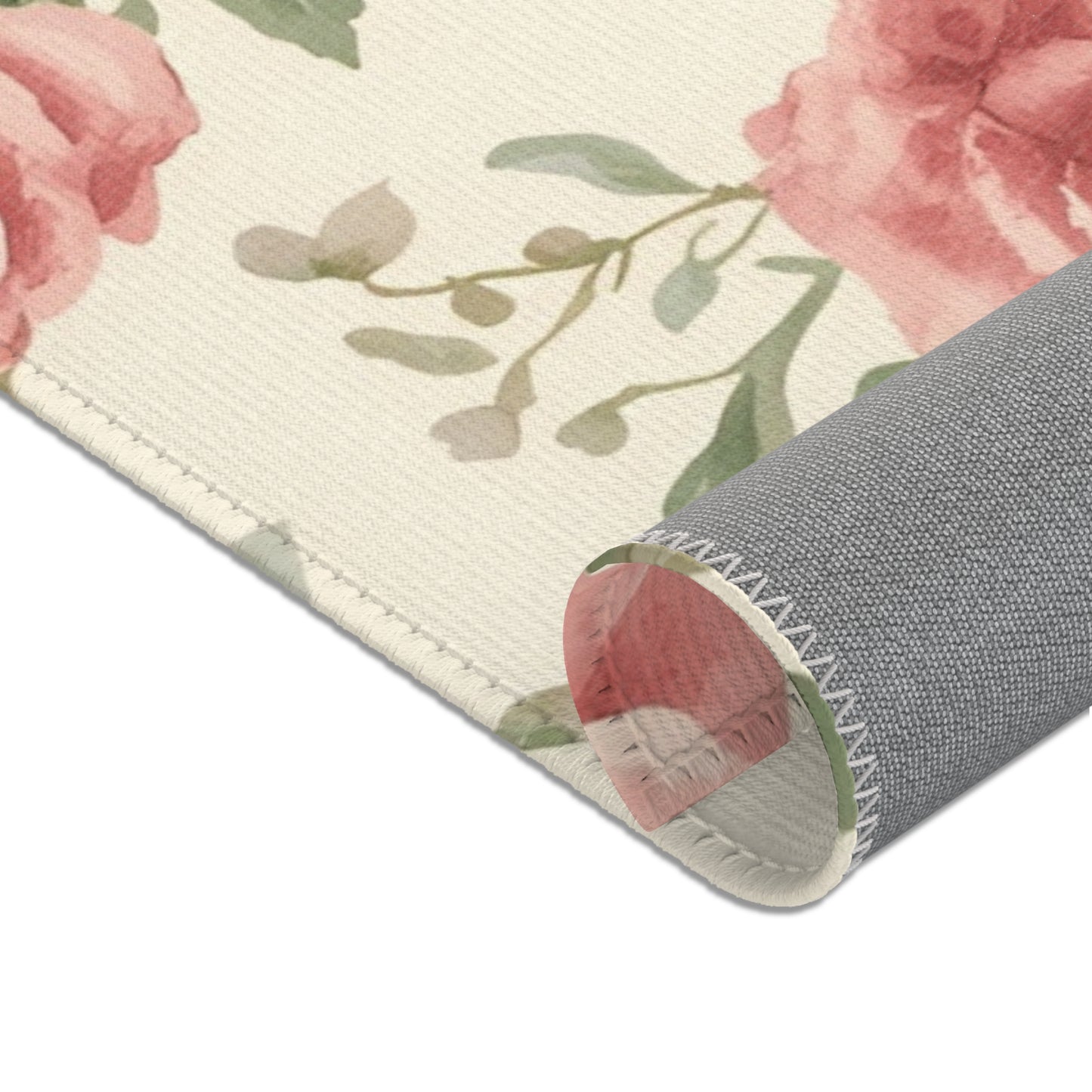 Heirloom Roses nursery area rug for a baby room floor
