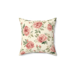Heirloom Roses decorative nursery pillow on a glider chair