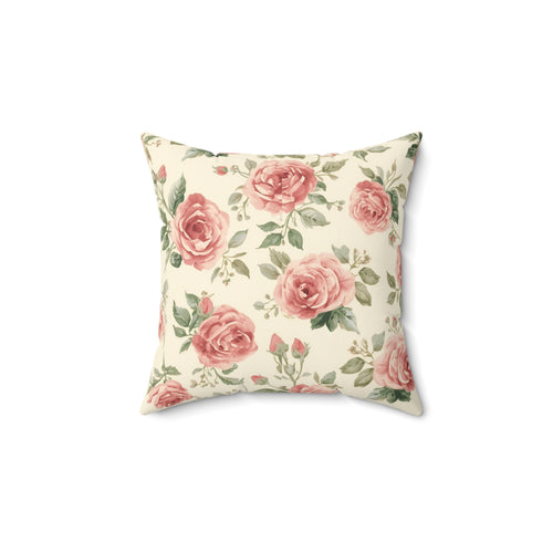 Heirloom Roses decorative nursery pillow on a glider chair