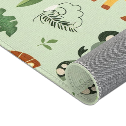 Jungle Friends area rug, full print detail