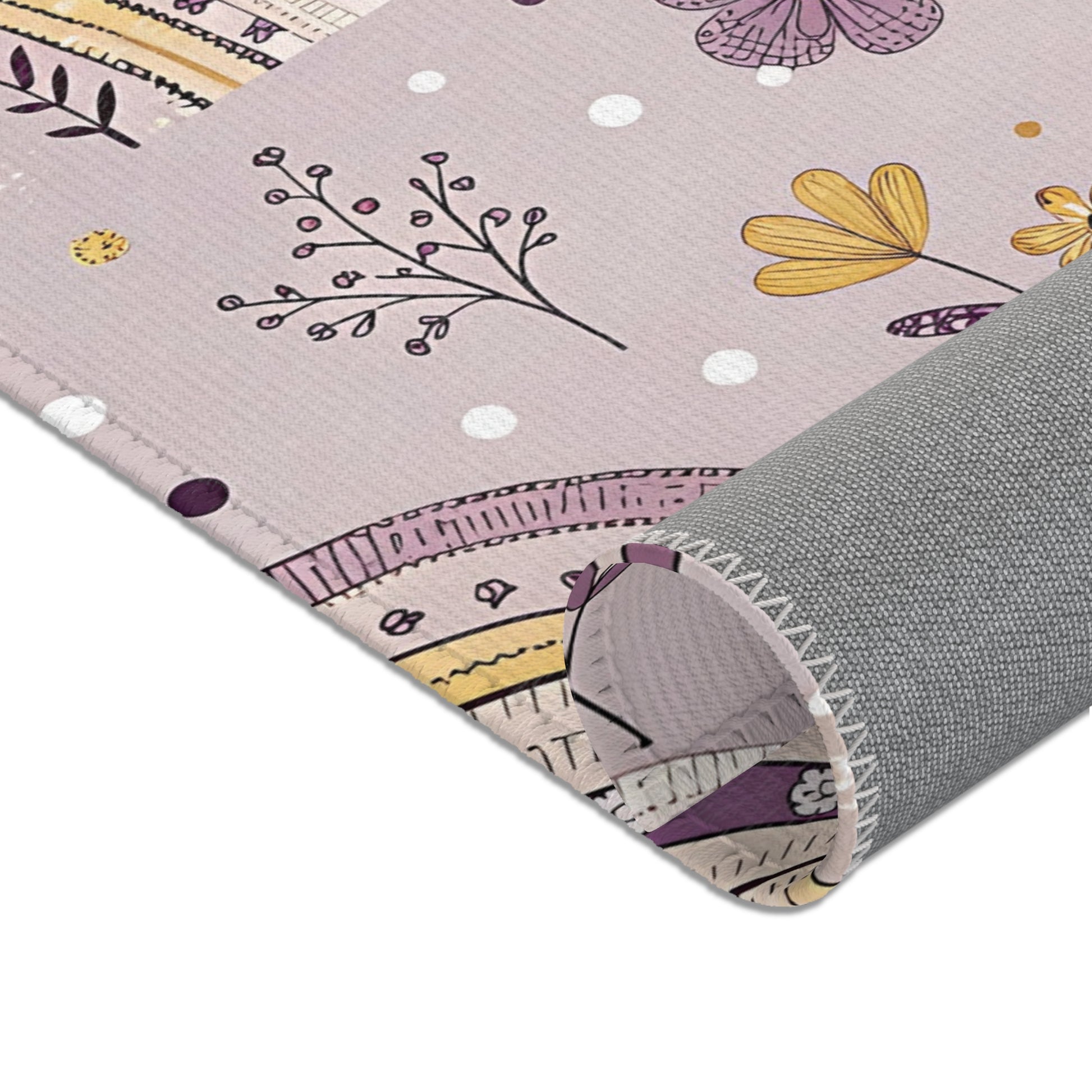 Lilac Meadow Arches area rug in the large size