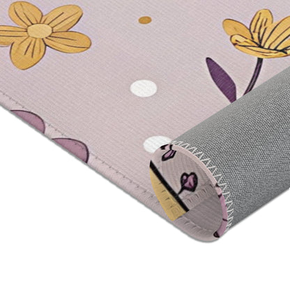 Lilac Meadow Arches nursery area rug for a baby room floor