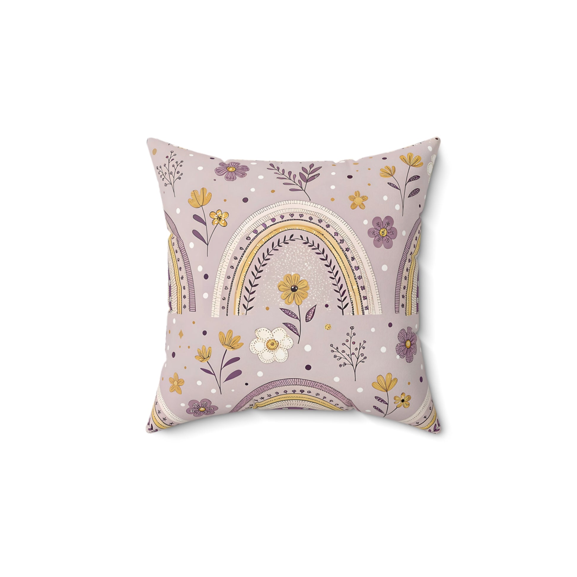 Lilac Meadow Arches pillow in the 18 inch square size