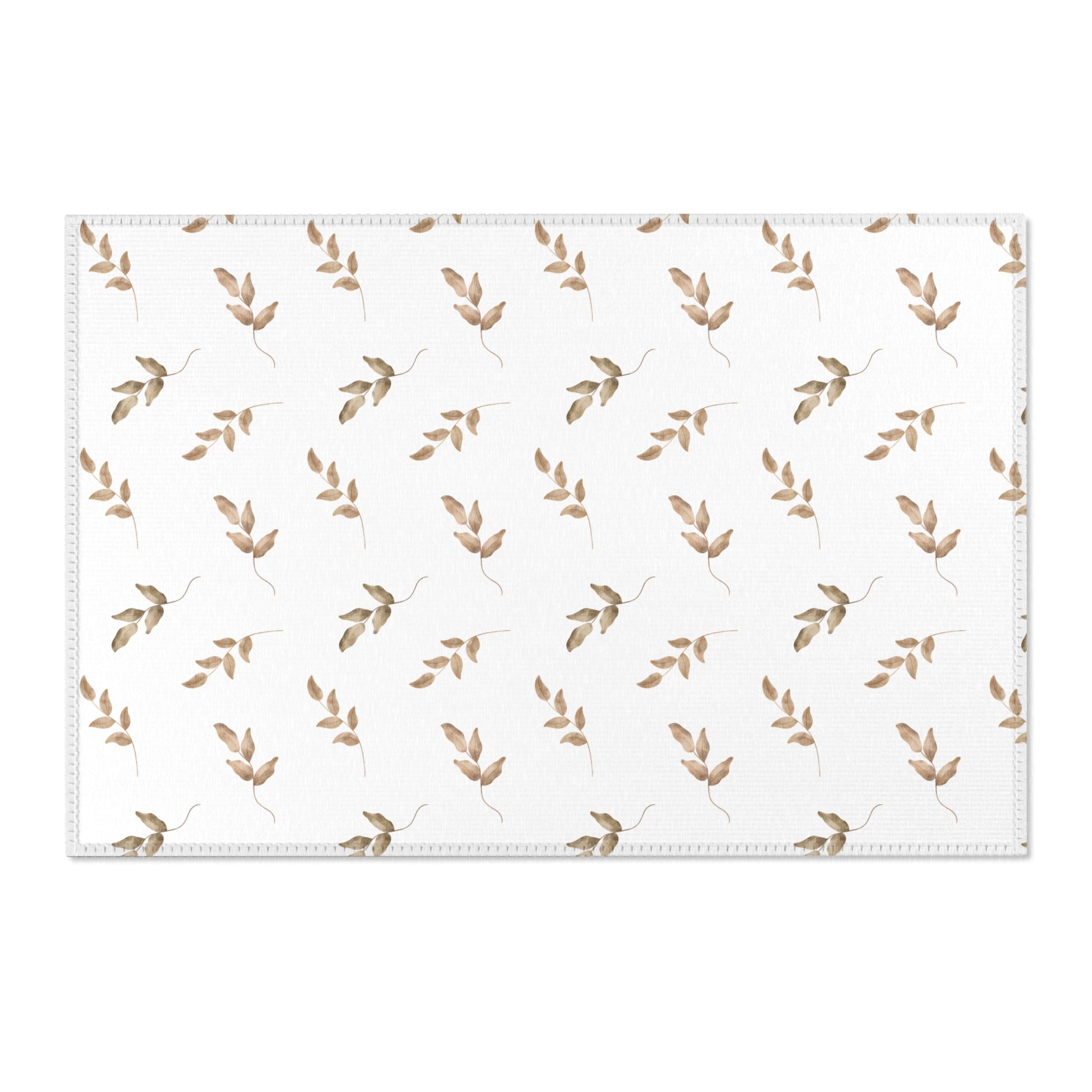 Linen Leaf area rug shown in landscape orientation