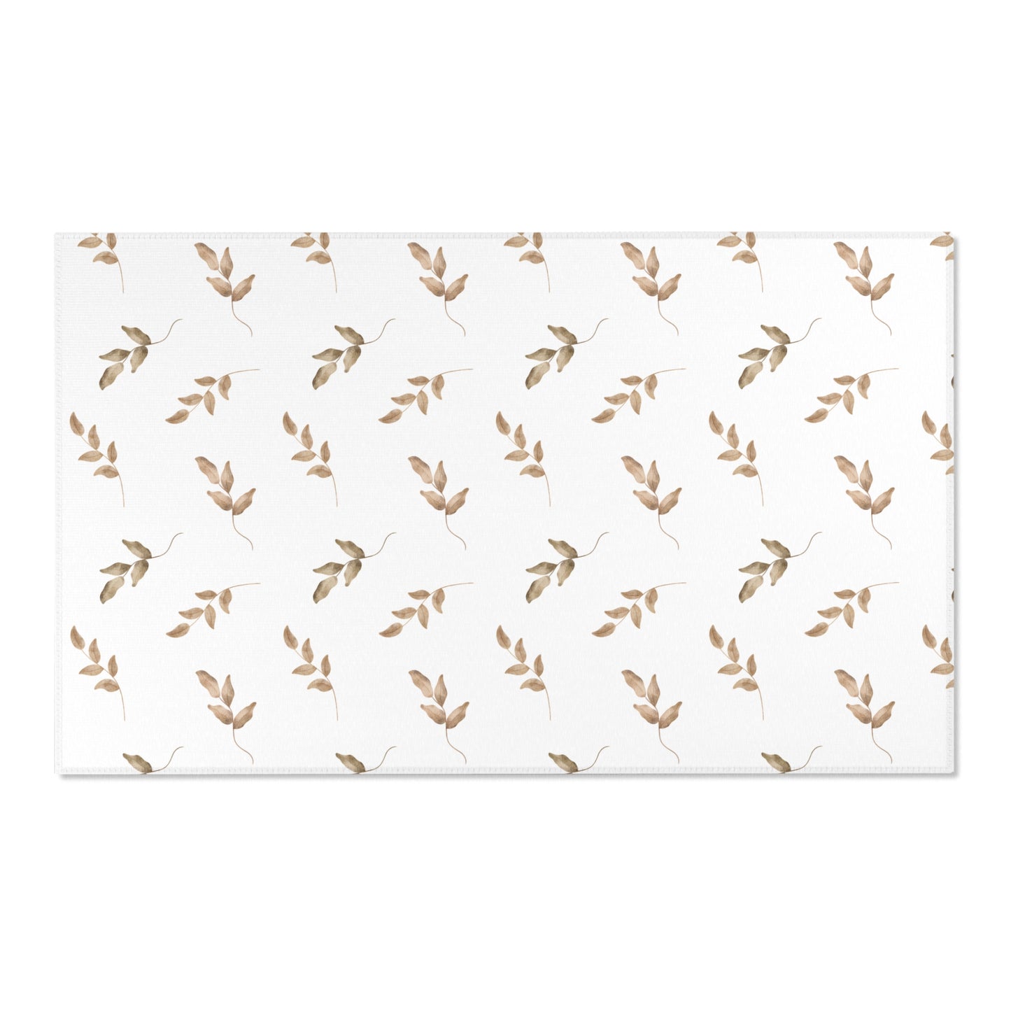 Linen Leaf area rug shown in portrait orientation