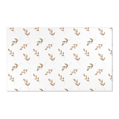 Linen Leaf area rug shown in portrait orientation