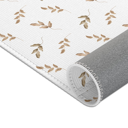 Linen Leaf area rug in the small size