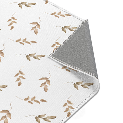 Linen Leaf area rug in the medium size