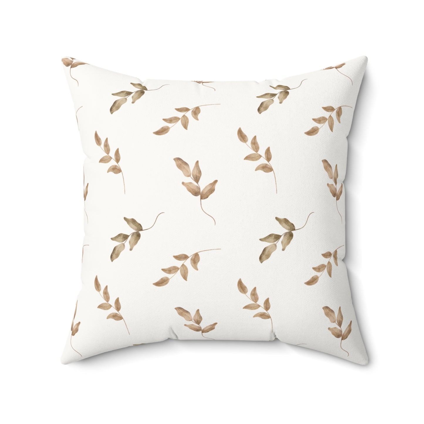 Linen Leaf nursery pillow shown from the front
