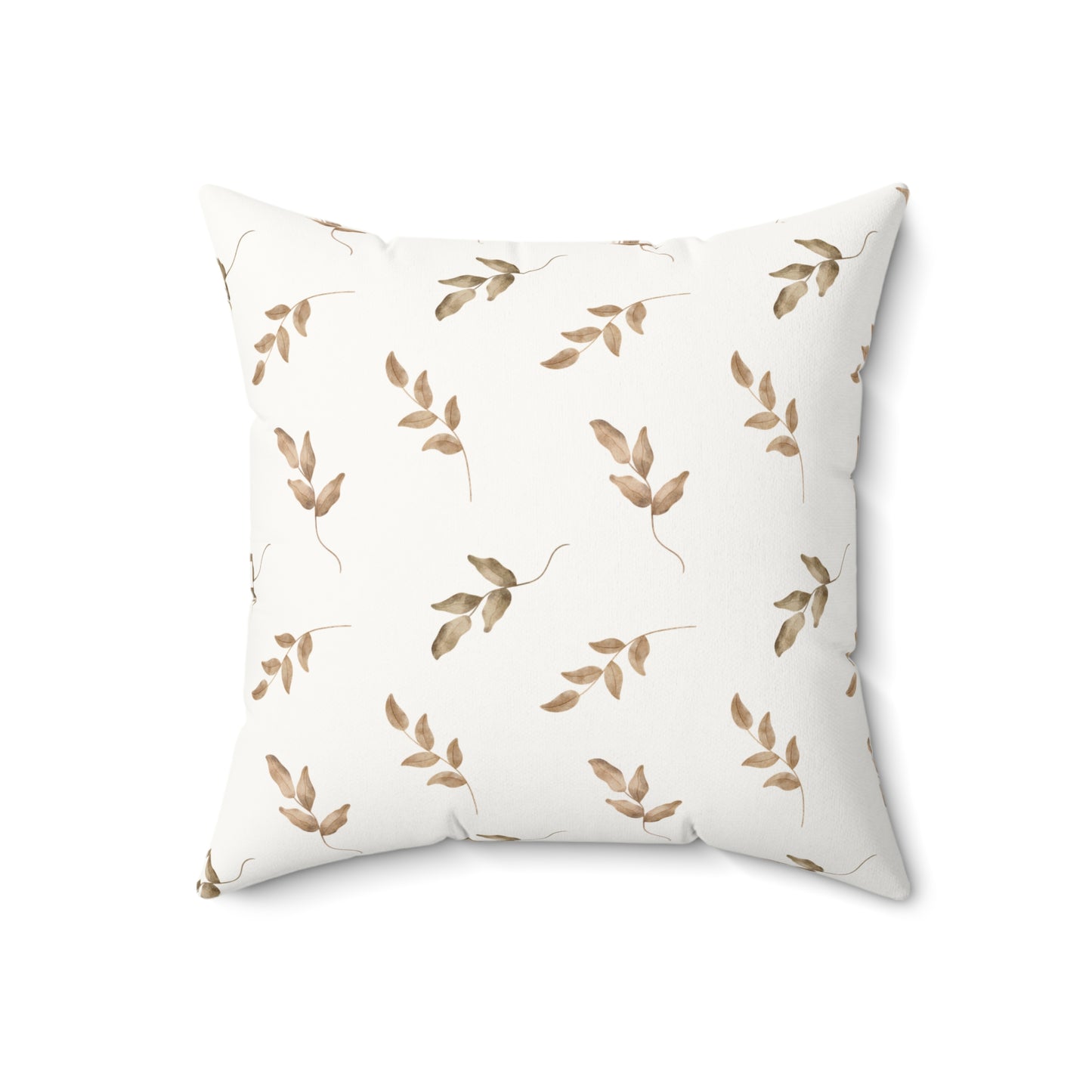 Linen Leaf decorative pillow against a plain background