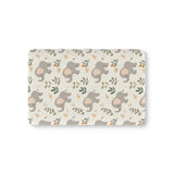 Little Elephants fitted crib sheet on a nursery crib mattress