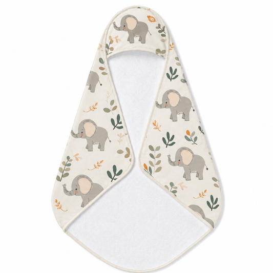 Little Elephants Hooded Baby Towel