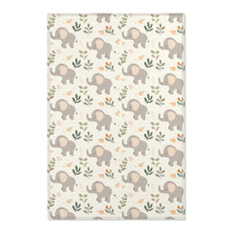Little Elephants nursery area rug in a baby room