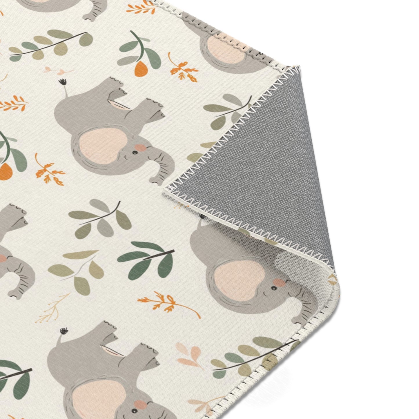 Little Elephants area rug in the medium size