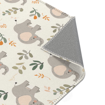 Little Elephants area rug in the medium size