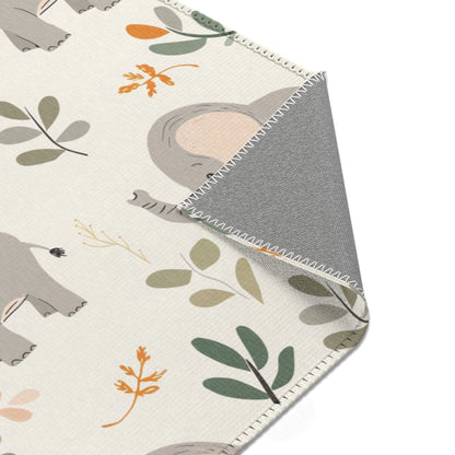 Little Elephants rectangular nursery area rug