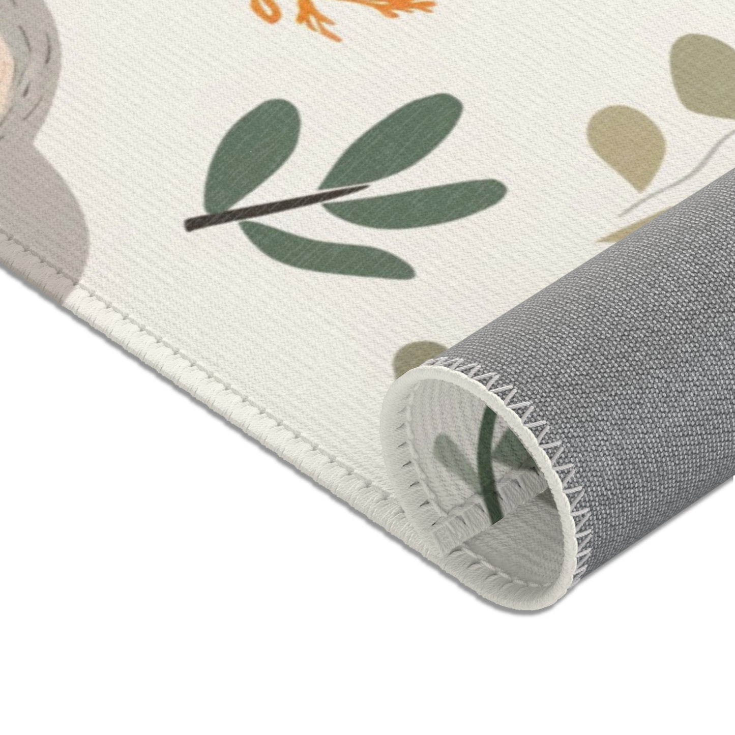 Little Elephants nursery area rug for a baby room floor