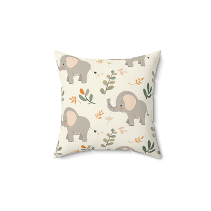 Little Elephants pillow in the 18 inch square size