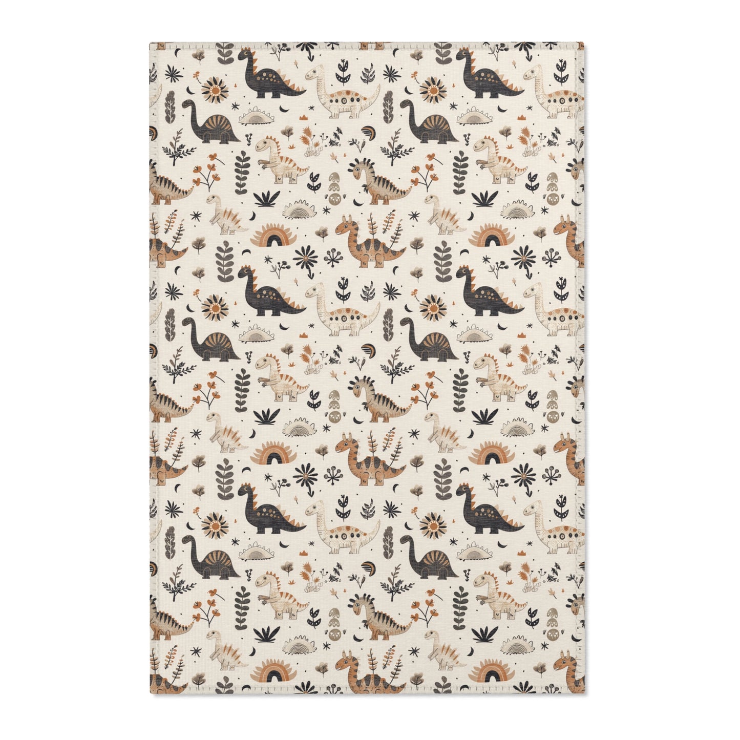 Meadow Dinosaurs nursery area rug in a baby room