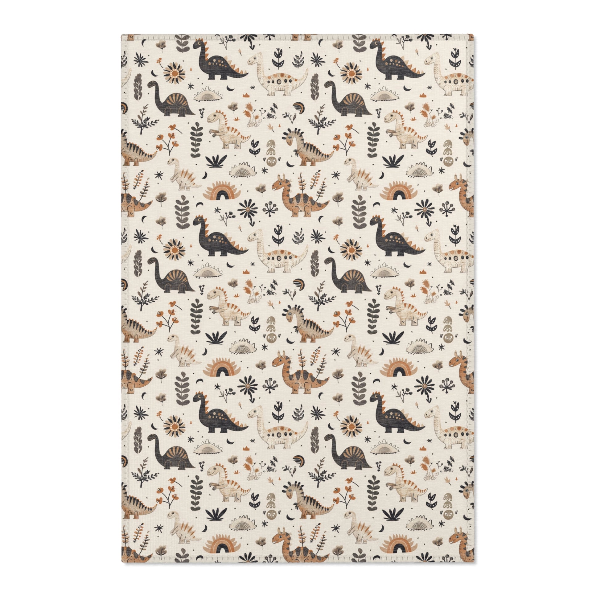 Meadow Dinosaurs nursery area rug in a baby room