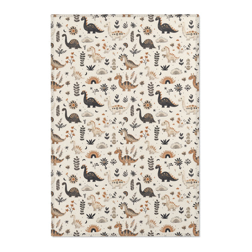 Meadow Dinosaurs nursery area rug in a baby room