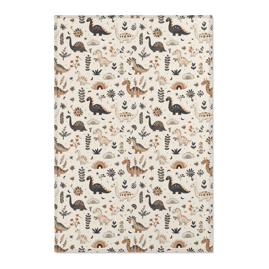 Meadow Dinosaurs nursery area rug in a baby room