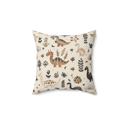 Meadow Dinosaurs pillow in the 18 inch square size