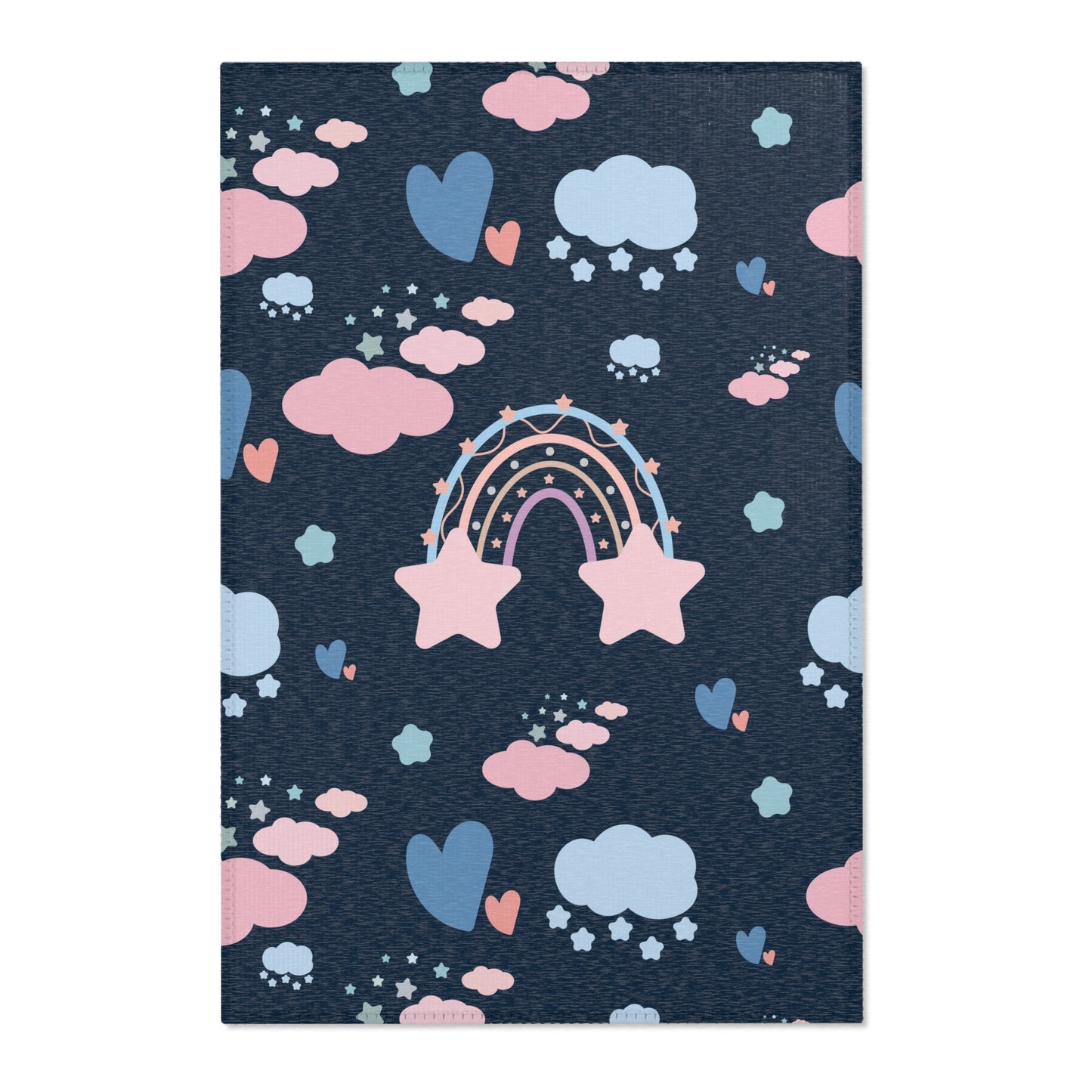 Midnight Rainbow nursery area rug in a baby room