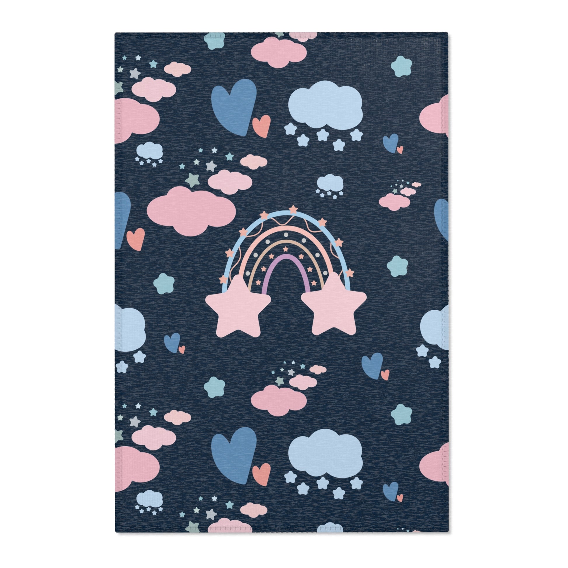 Midnight Rainbow nursery area rug in a baby room