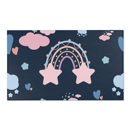 Midnight Rainbow nursery area rug in a baby room