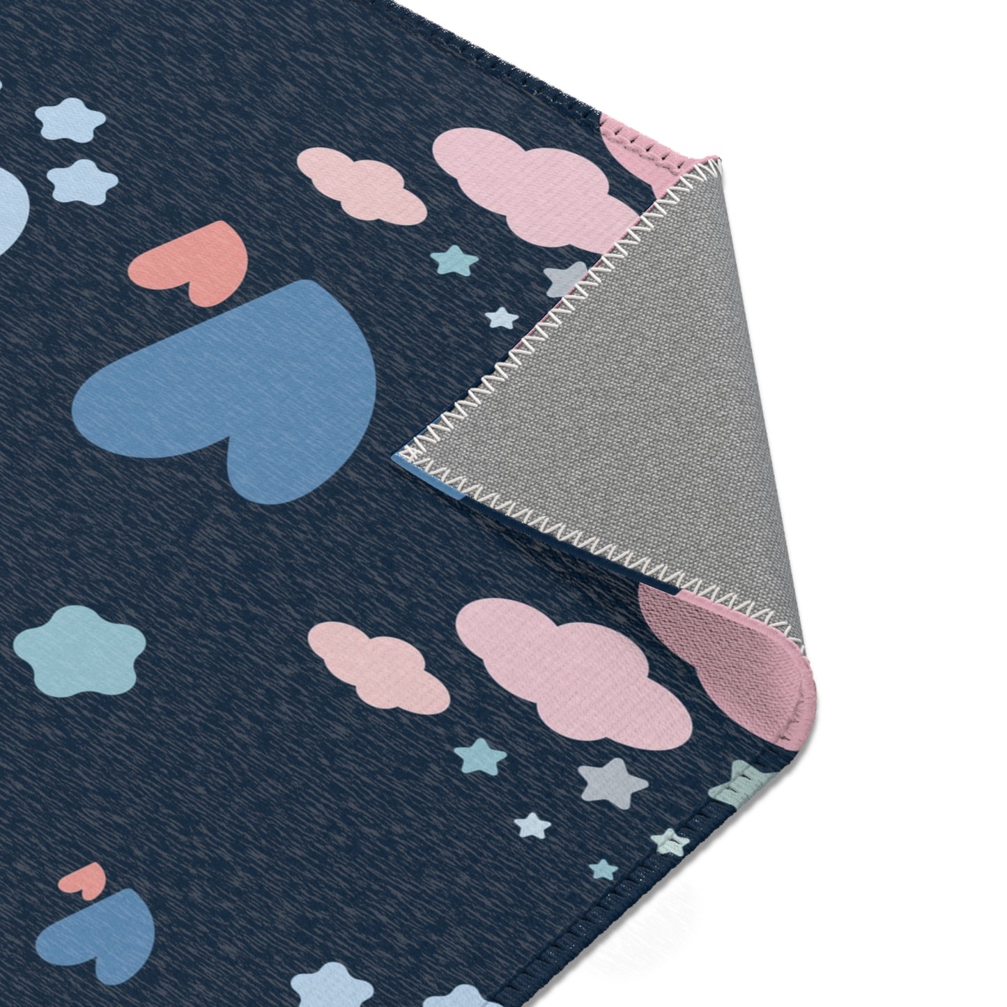 Midnight Rainbow area rug in the medium size