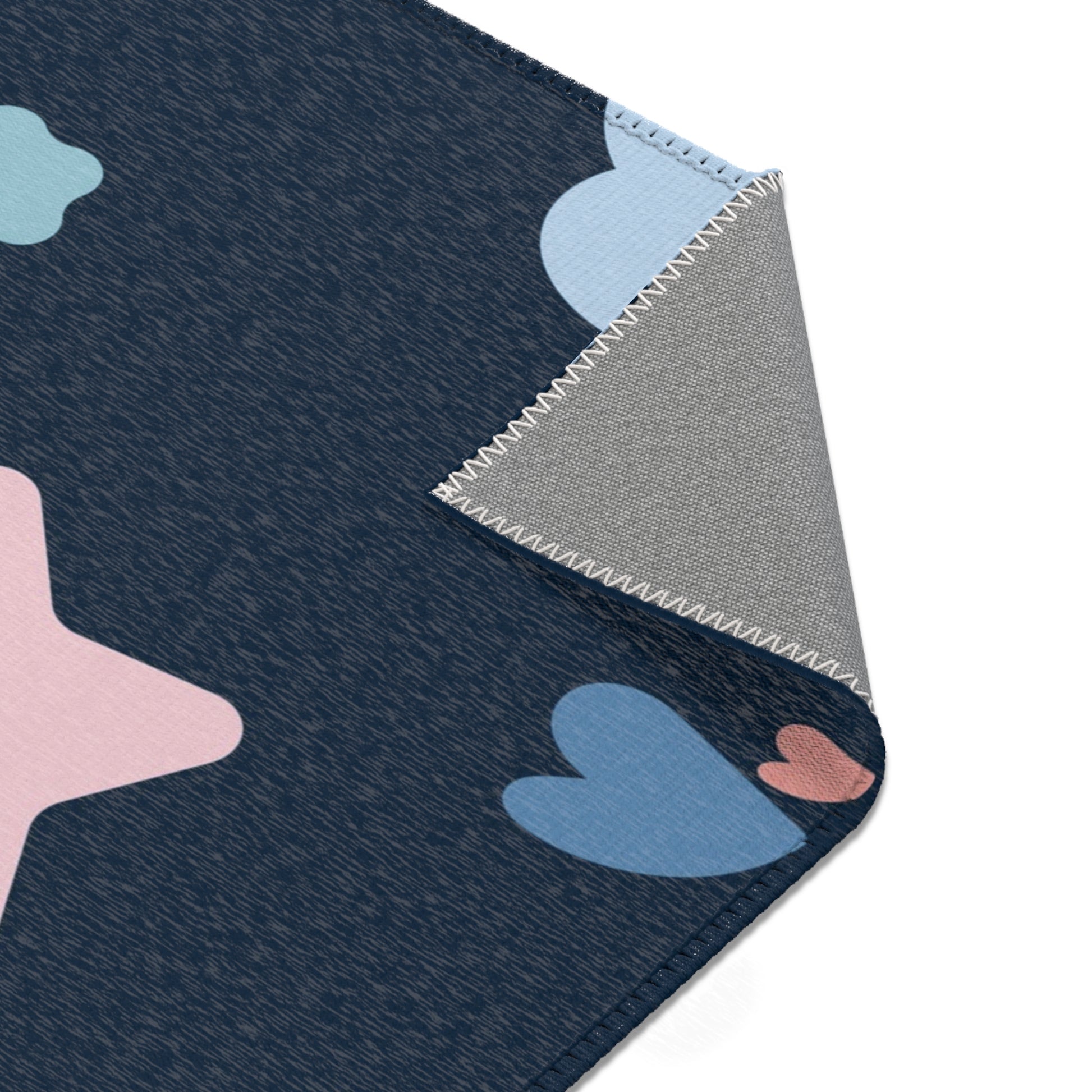 Midnight Rainbow rectangular nursery area rug