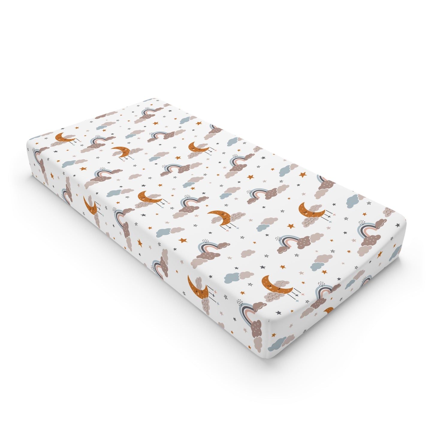 Moonlit Dreams changing pad cover on a nursery changing table