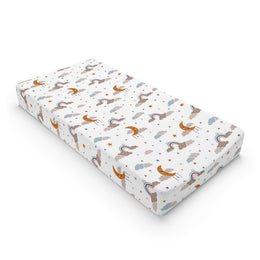 Moonlit Dreams changing pad cover on a nursery changing table