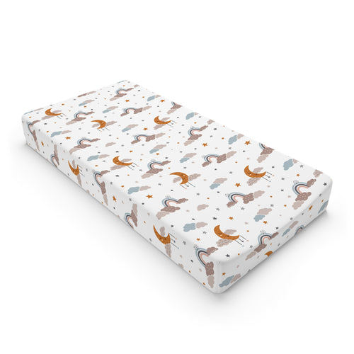 Moonlit Dreams changing pad cover on a nursery changing table