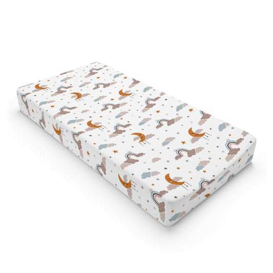 Moonlit Dreams changing pad cover on a nursery changing table