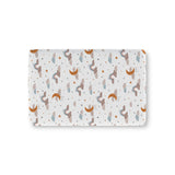 Moonlit Dreams fitted crib sheet on a nursery crib mattress