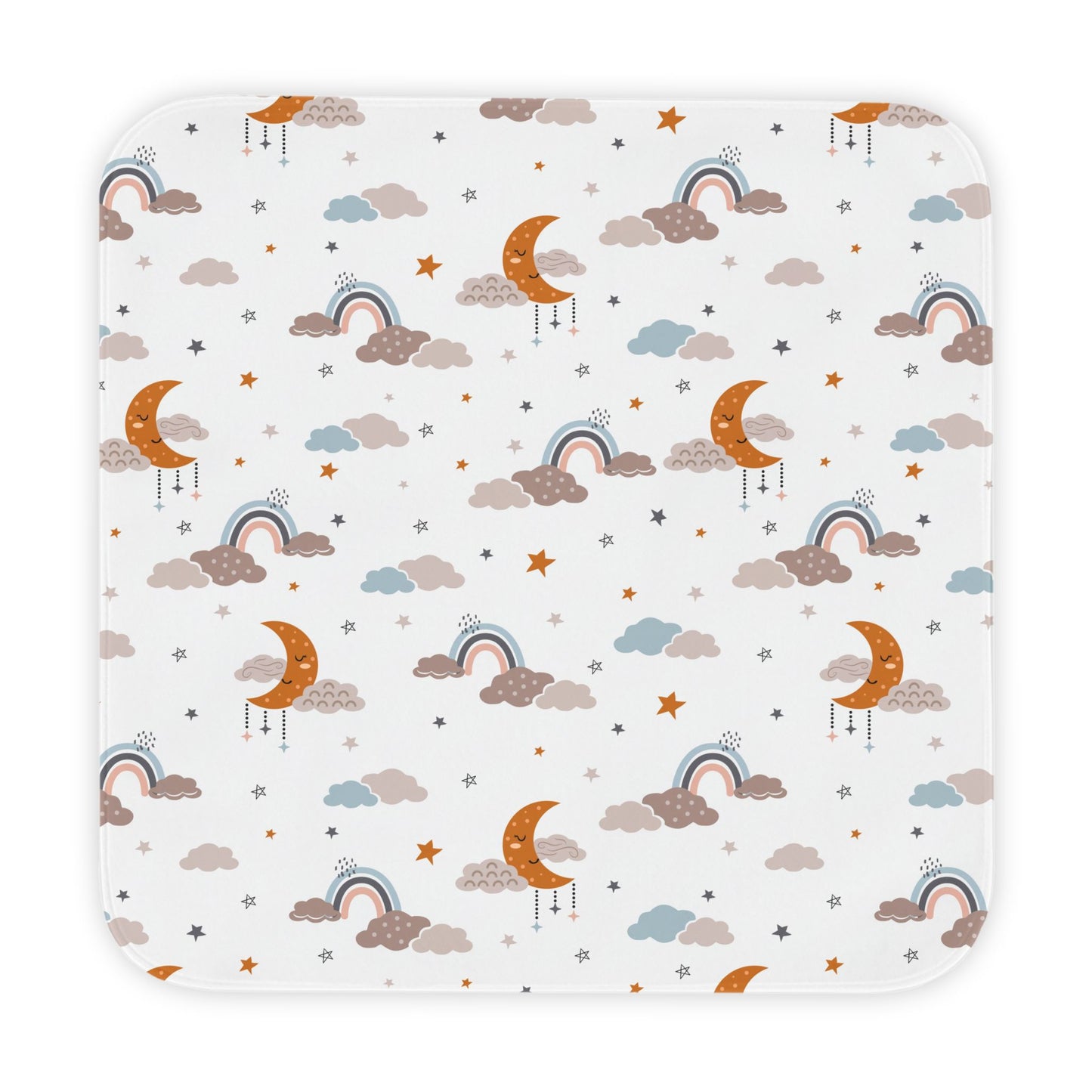 Moonlit Dreams hooded baby towel wrapped around a baby