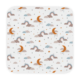 Moonlit Dreams hooded baby towel wrapped around a baby