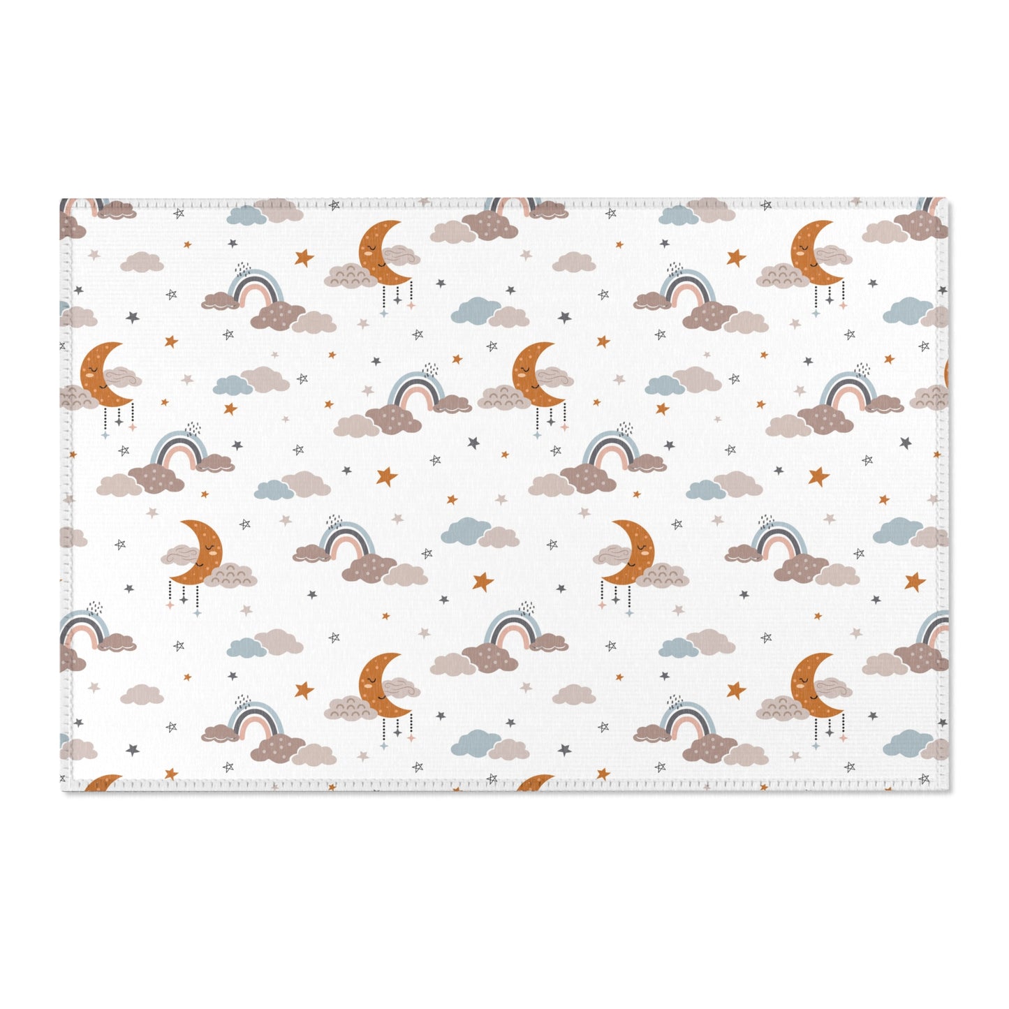 Moonlit Dreams area rug shown in landscape orientation