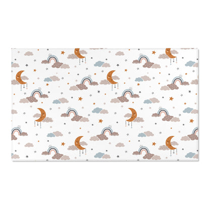 Moonlit Dreams area rug shown in portrait orientation