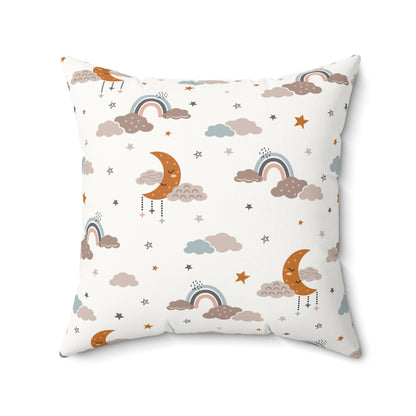 Moonlit Dreams nursery pillow shown from the front