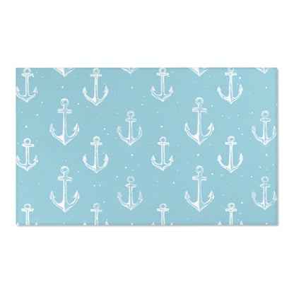 Nautical Anchors nursery area rug in a baby room