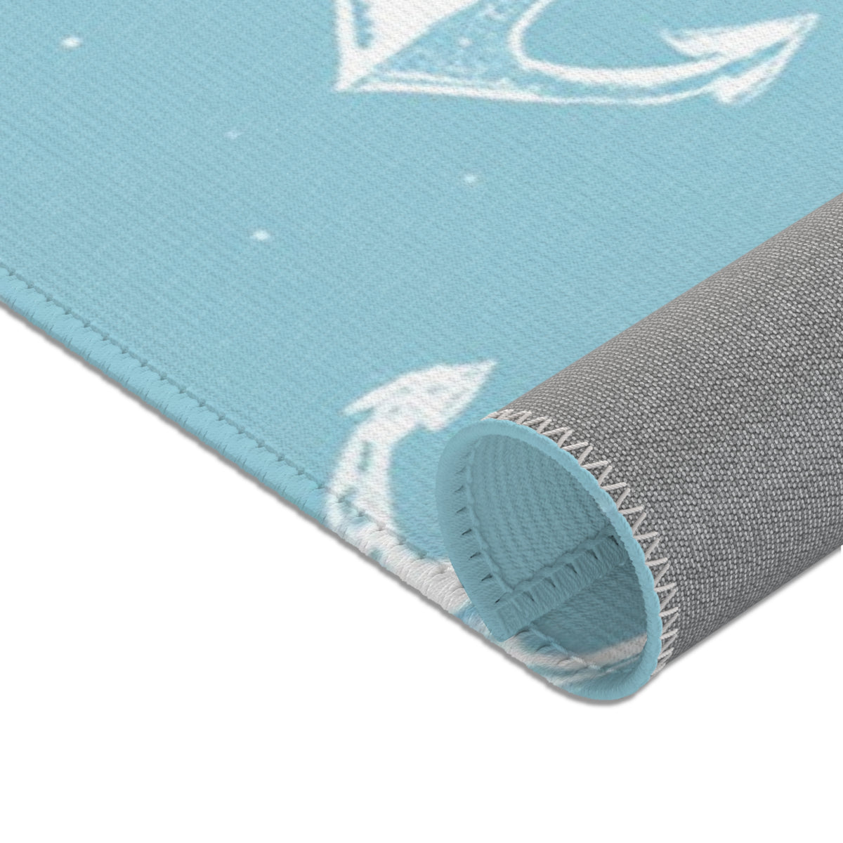 Nautical Anchors area rug, full print detail